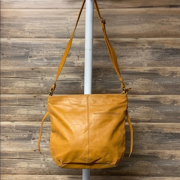 Vintage The Sak Tan Leather Shoulder Bag P12 - Picture 5 of 7